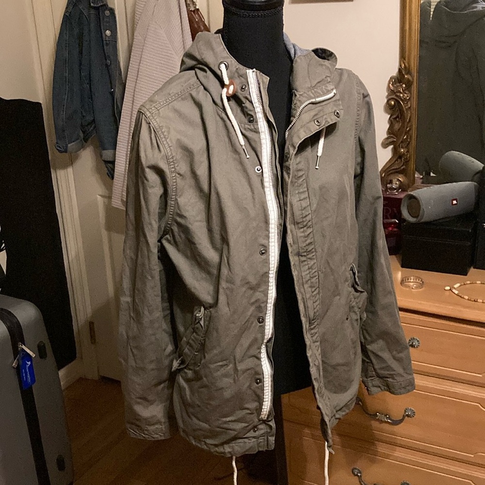 Women's Olive Hooded Jacket